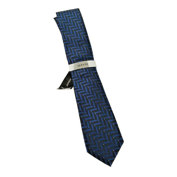 Alfani Other - NWT $55 Alfani Devon Men's Formal Necktie Silk Blend Jacquard Blue Black One Sz